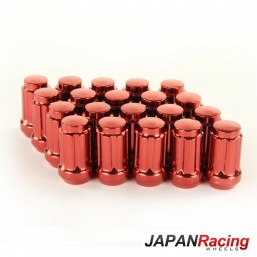 Sada sportovních matic - Forged Steel Japan Racing Nuts JN2 12x1,5 krátké Red
