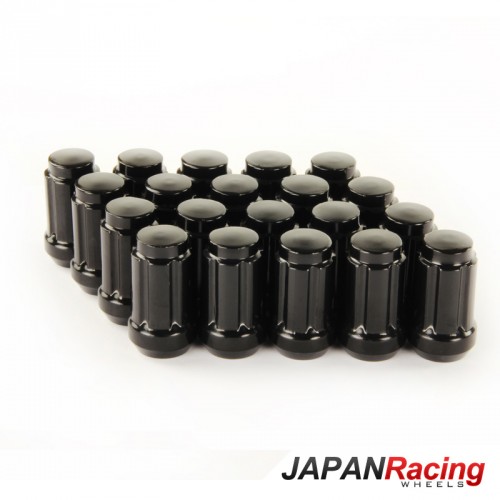 Sada sportovních matic - Forged Steel Japan Racing Nuts JN2 12x1,25 Black  - Kliknutím zobrazíte detail obrázku.
