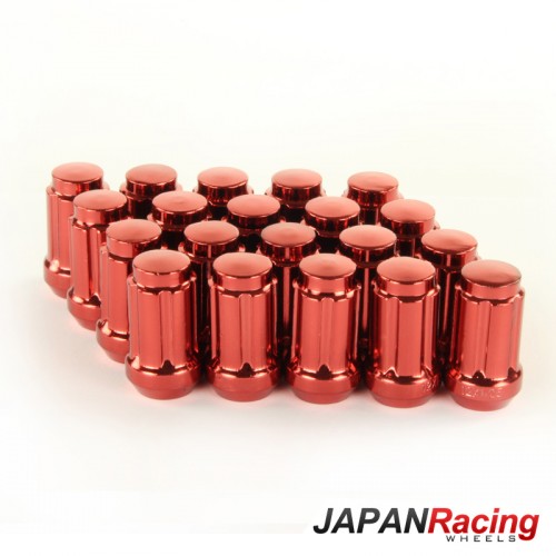 Sada sportovních matic - Forged Steel Japan Racing Nuts JN2 12x1,25 Red  - Kliknutím zobrazíte detail obrázku.