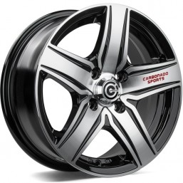 Carbonado GTR Sports 1 6.5x15" 4x98 ET35 BGRW - Black Front Polished Red Words
