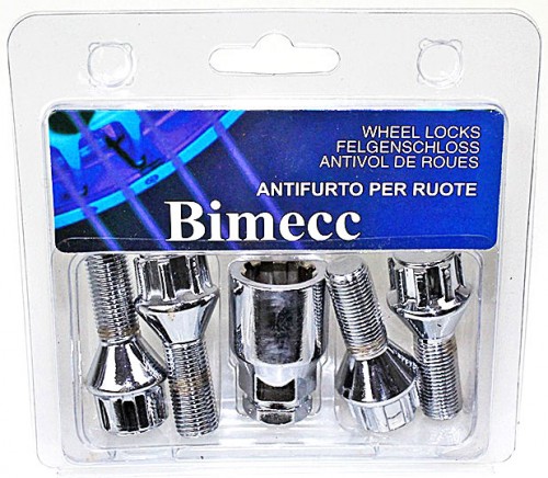 Pojistné šrouby BIMECC stříbrné - základní zabezpečení - Kliknutím zobrazíte detail obrázku.