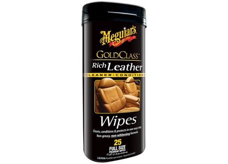 Meguiar's Gold Class Rich Leather Wipes - ubrousky na ošetření kůže 25 ks - Kliknutím zobrazíte detail obrázku.